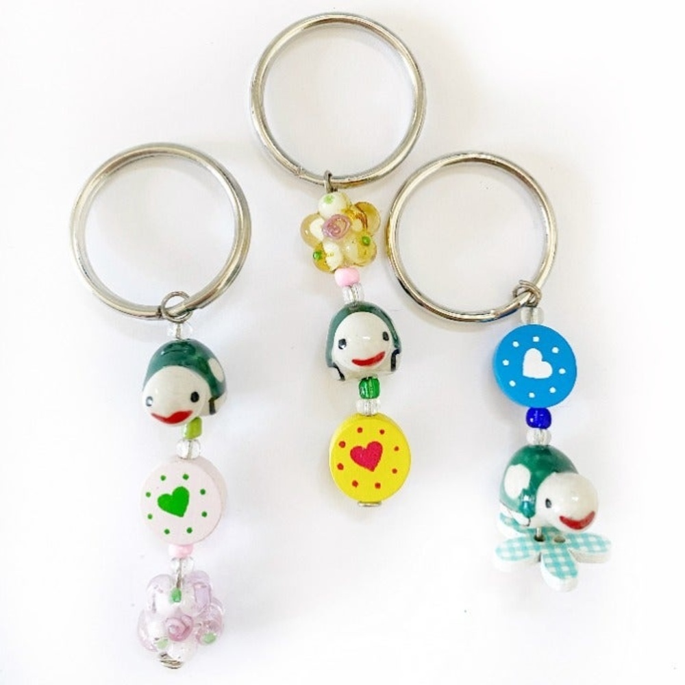 Handmade Beaded Turtle KeyChain